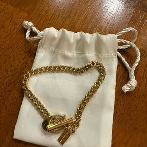 Coach C Gold Chain Toggle Bracelet - Chunky Curb Link